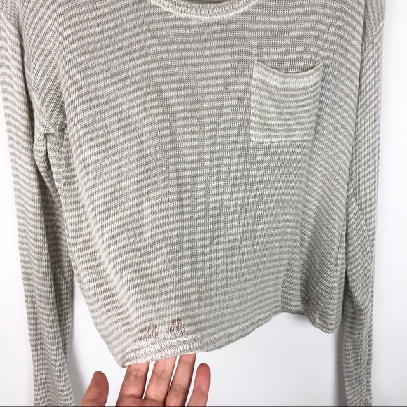 Hollister Striped Long Sleeve Knit Crop Top - Picture 8 of 13